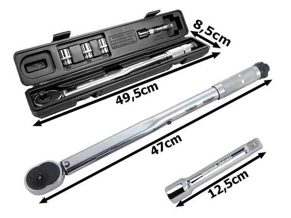 Kit synamometrique avec case 3 douilles 17/19/21 1/2 40nm - 210 nm