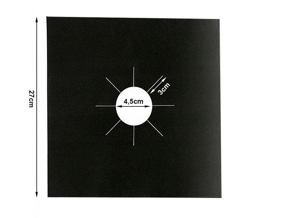 Aizsargpaklājiņš gāzes plītīm 4 paklājiņu komplekts