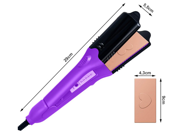 Lisseur de cheveux guide d'ondes plaques interchangeables pour le contrôle de la température