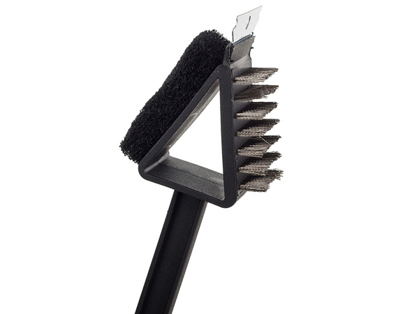 3-in-1 grill and rake cleaning scrubber