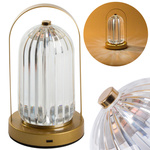 Lampara de noche sobremesa cristal led linterna touch
