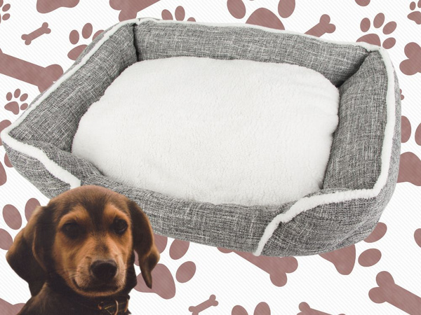 Lit pour chien confortable et moelleux avec coussin taille m