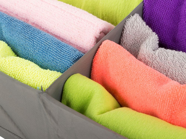 Ящик для белья органайзер для одежды носков ящик с разделителем серый