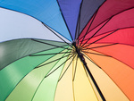 Large umbrella rainbow umbrella sturdy automatic