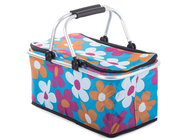 Thermal folding picnic basket insulating shopping basket