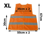 Reflective safety waistcoat orange