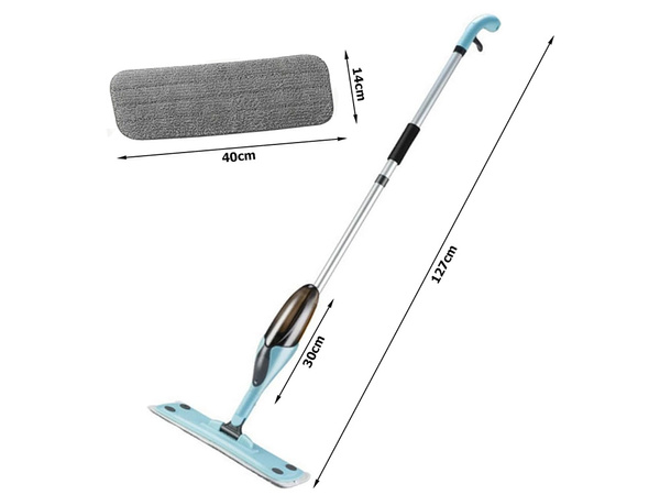 Pilnīgais mops ar sprayer rolling solid spray 3x microfibra pārklāpes