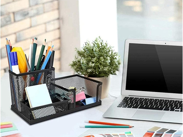Organizador de escritorio metálico 3 compartimentos