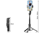 Selfie stick telefontartó tripod bluetooth távirányító 90 cm