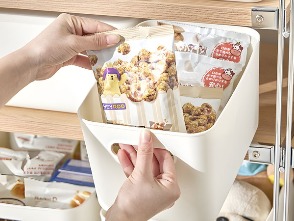 Contenedor de almacenamiento organizador cesta con asas universal 32x25 cm