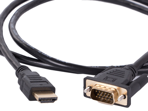 Kábel vga - hdmi 1.3m arany full hd csatlakozók d-sub kábellel