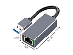 Adapteris usb a tipo ethernet adapteris tinklo kortelė lan rj45 100mb