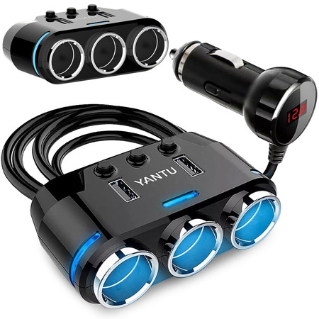 Cigarette lighter socket distributor 2x usb charger