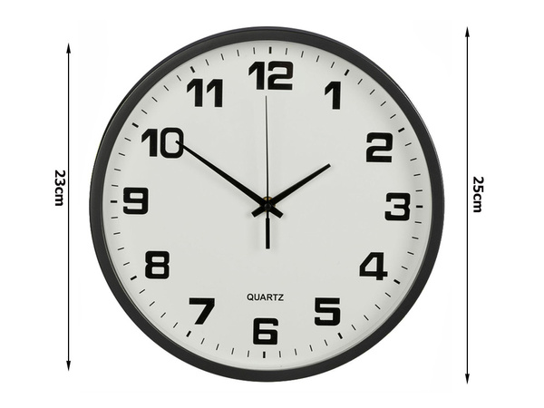 Stenska ura velika nedotikljiva tiha 25 cm okrogla sekundna ročica