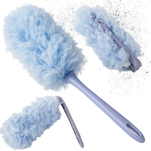 Brosse à poussière et toiles d'araignée dépliable en microfibre 35 cm