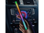 Usb led diodai garso atsakas daugiaspalvė neoninė rgb led juosta mirksi 18 režimų
