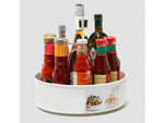 Rotating kitchen organiser spice bowl