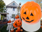 Calabaza led luz brillante figurita decoracion halloween decoracion a pilas