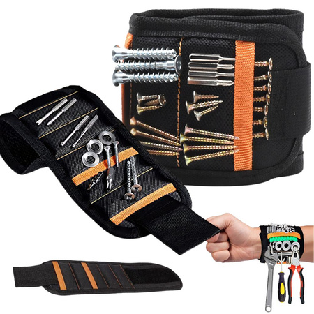 Muñequera magnética para tornillos clavos herramientas muñeca fuerte