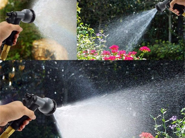 Manguera de jardín 45m acoplamientos elásticos gancho para pistola