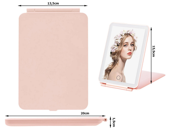 Led megvilágított smink tükör összecsukható utazótükör