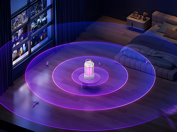 Lampe anti-moustique uv led rechargeable lampe anti-insecte pendante 2 modes avec lumiere