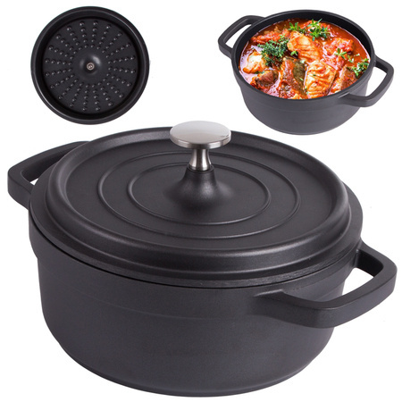 Baking pot non stick induction cooking pot gas lid 2l