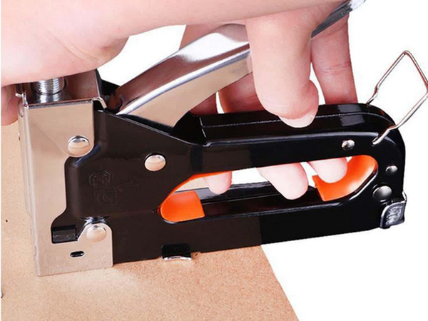 Upholstery stapler hand tacker for 4-14mm staples metal 3 in 1 locking mechanism