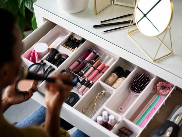 Organizator de cosmetice mare modular sertar inserare 12 articole