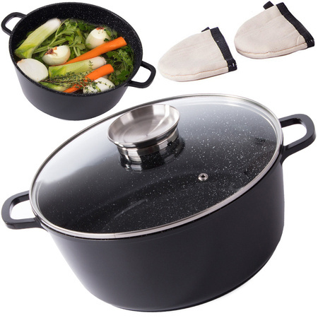 Casserole avec couvercle 7.8l induction aromatiseur