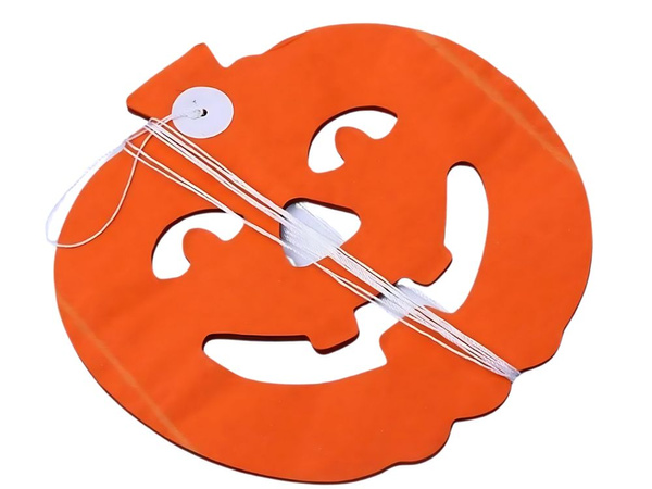 Decorative garland halloween pumpkin/spider paper long 3 metres
