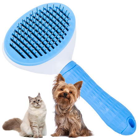 Self-cleaning hair brush for dogs cats