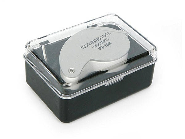 Loupe de bijoutier pliante 2 led 40x