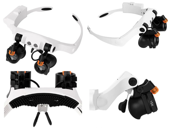 Lupa de relojero reparación 25x 20x led