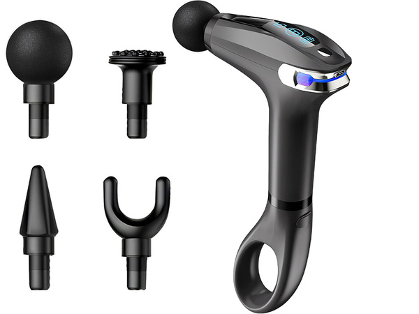 Pistolet de massage du dos masseur de jambes pistolet de massage puissant 4 embouts