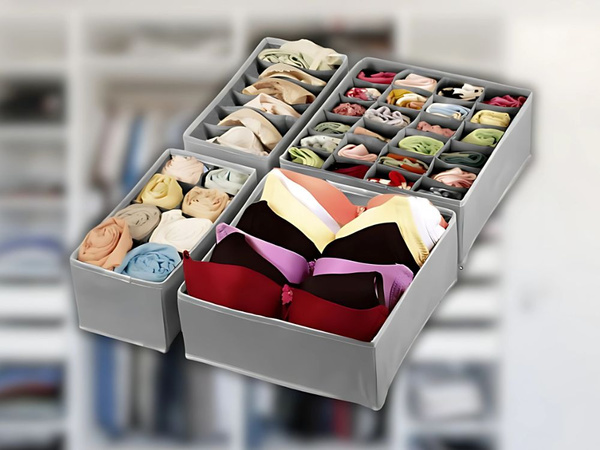 Underwear organiser sock drawer cupboard box set of 4 pieces