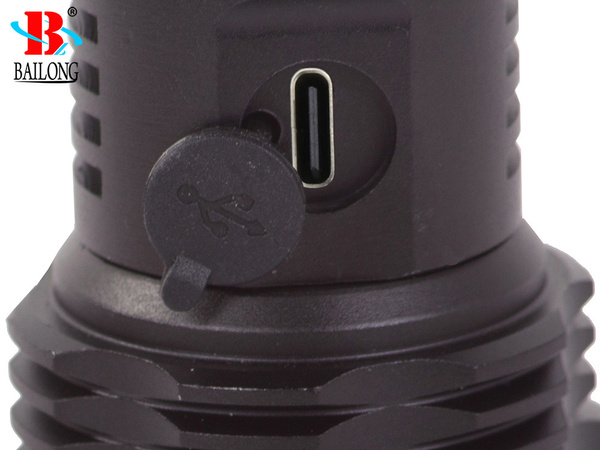 Bailong taktično močno vodil svetilko xhp50 zoom usb