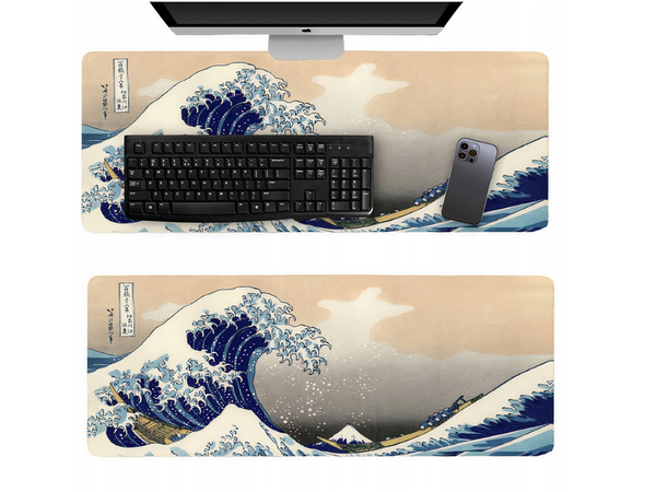Grand tapis de souris pour bureau 90x40 big wave
