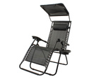 Silla de playa plegable gravedad cero 2en1 con capota