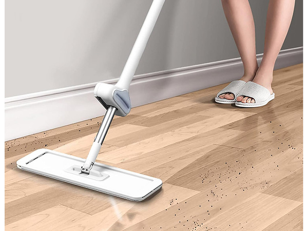 125 cm salokāms, plats, plakans mops ar roku tīrītāju 125 cm, salokāms, plats, no mikrošķiedras