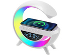 Led light rgb gaming charger induction speaker alarm clock radio clock