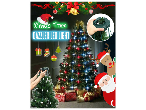 Árbol de navidad luces cortina 64 led rgb