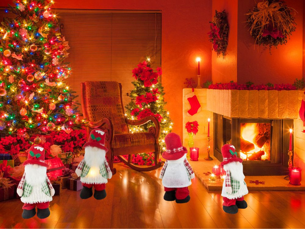 30cm ghost ghost lighted led bird ziemassvētku eglītes rūķi