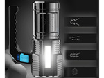Lampe de recherche led rechargeable alimentée par batterie police militaire 2 en 1