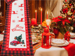 christmas table runner christmas eve decorative table runner 220X38cm