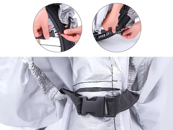 Protective water-resistant bike cover 200x110 cm solid
