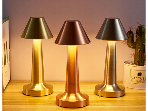 Lampe de nuit de table pour chambre à coucher lampe tactile 3 étapes sans fil