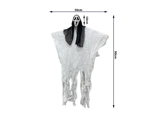 Halloweenská dekorace závěsná dekorace maska ducha křik kostlivce fantom 90 cm