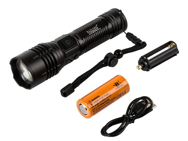 Taktische taschenlampe bailong starke led pm10-tg zoom
