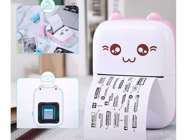 Mini impresora térmica inalámbrica portátil impresora para fotos y notas